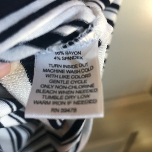 Cynthia Rowley Black & White Striped Sheath Dress - Picture 3 of 5